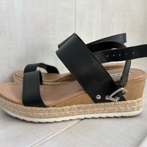 Steve Madden Black Espadrille Sandals
